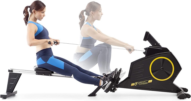 Circuit Fitness Deluxe Foldable Magnetic Rowing Machine