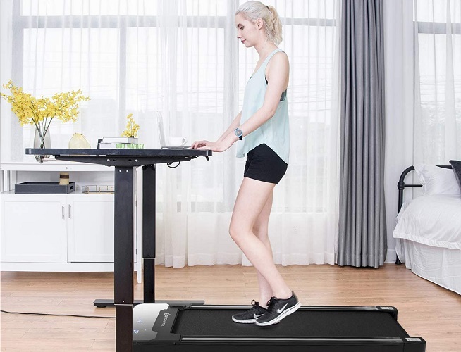 Goplus Under Desk Electric Treadmill best standing desk treadmills